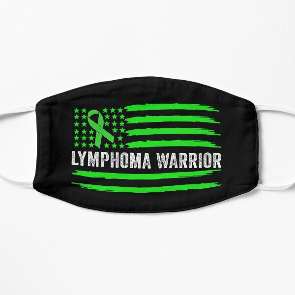 Lymphoma Warrior - Lime Green American Vintage Flag Flat Mask
