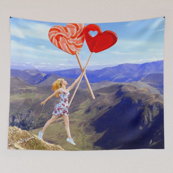 Item preview, One-of-a-Kind Surreal Collage Art Print - My Heart's Desire: A Stunning Symbol of Love for a Special Someone designed and sold by GollyWillikers.