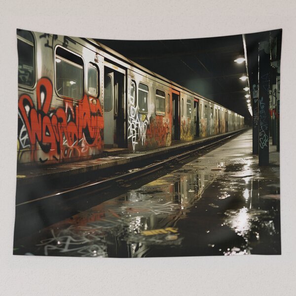 Item preview, new york subway station noir photography print designed and sold by dcrc.