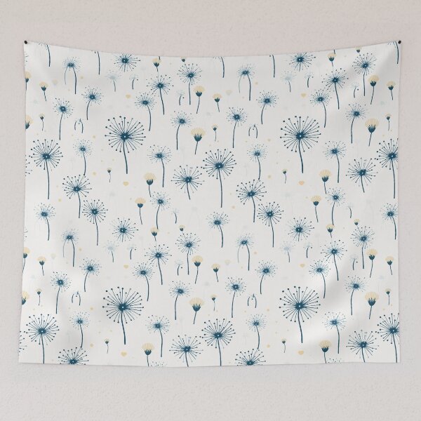 Item preview, Abstract Dandelion Blossom, White Flower Pattern with a Pastel Twist designed and sold by EffatDezign.