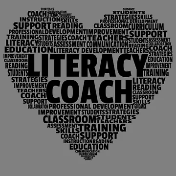 Imagen de la obra Literacy Coach Word Cloud Heart School Literacy Coach Gear de DynamicDesign