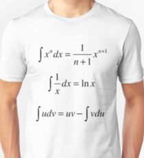 Integrals, math, calculus, mathematics, #Integrals, #math, #calculus, #mathematics, #Integral, #natural, #logarithm, #naturalLogarithm, #exponent #Physics Unisex T-Shirt