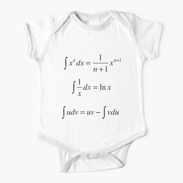 #Integrals, #math, #calculus, #mathematics, Integral, natural, logarithm, naturalLogarithm, exponent Physics Short Sleeve Baby One-Piece