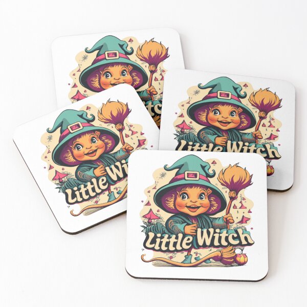 Item preview, Funny Cute Retro Happy Halloween Little Witch, Trick or Treat,  designed and sold by MorielleKC.