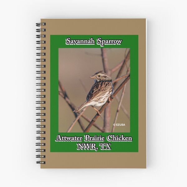 Item preview, Give Someone You Love The Bird: Captain Jack's Cousin Savannah Sparrow, Attwater Prairie Chicken NWR, Texas. designed and sold by MoreEZUSA-Here.