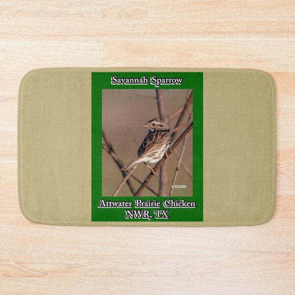 Item preview, Give Someone You Love The Bird: Captain Jack's Cousin Savannah Sparrow, Attwater Prairie Chicken NWR, Texas. designed and sold by MoreEZUSA-Here.