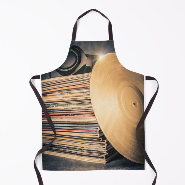 Item preview, Gold vinyl record on the background of a record collection. designed and sold by Boogeyman Bill.