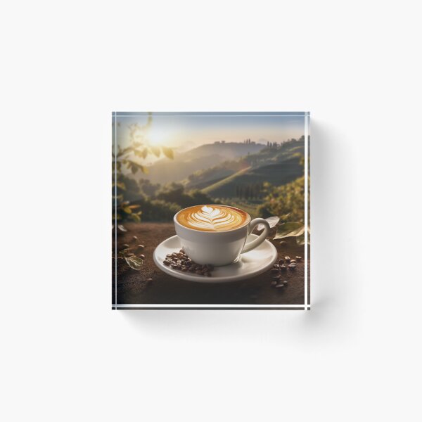 Item preview, Coffee morning bliss Latte Art Delights with a Sunrise View designed and sold by PawinaK.