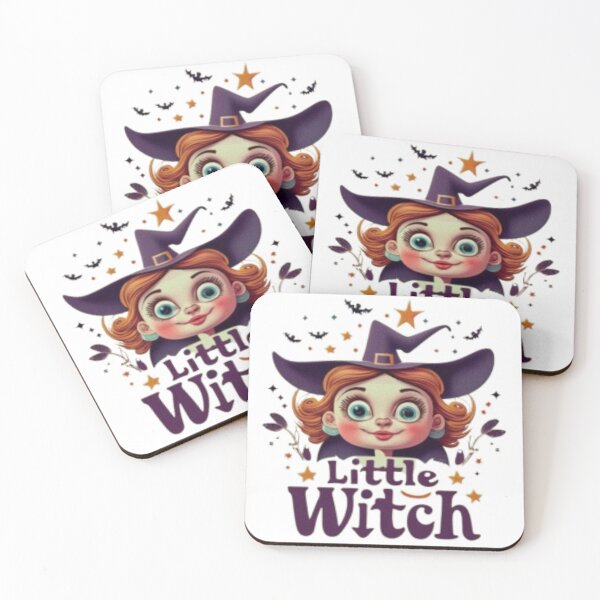 Item preview, Funny Cute Retro Happy Halloween Little Witch, Trick or Treat,  designed and sold by MorielleKC.