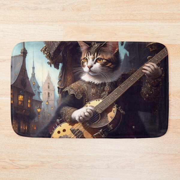 Item preview, Cat playing banjo designed and sold by M-Y-A-R-T-.