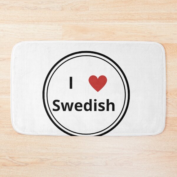 Item preview, Black and white circle of i love swedish designed and sold by language-des.