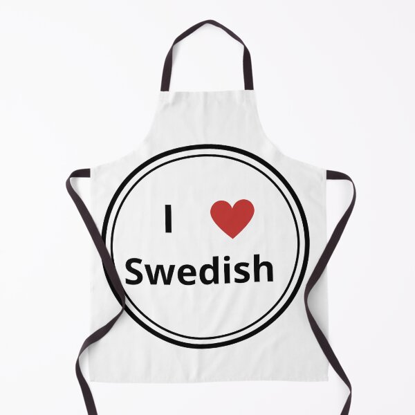 Item preview, Black and white circle of i love swedish designed and sold by language-des.