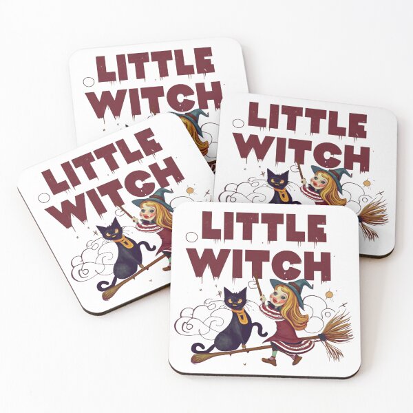 Item preview, Goth Funny Cute Retro Happy Halloween Little Witch, Trick or Treat,  designed and sold by MorielleKC.