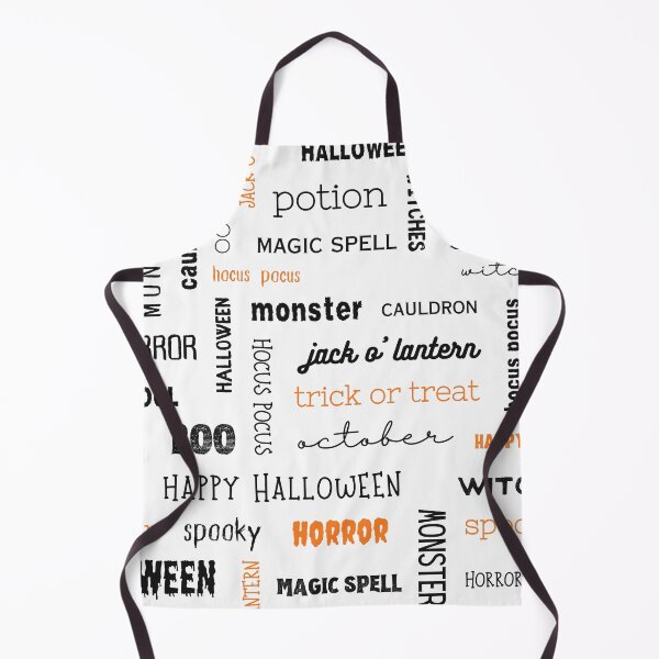 Item preview, Typography Pattern White Orange and Black Halloween designed and sold by artbybiyan.