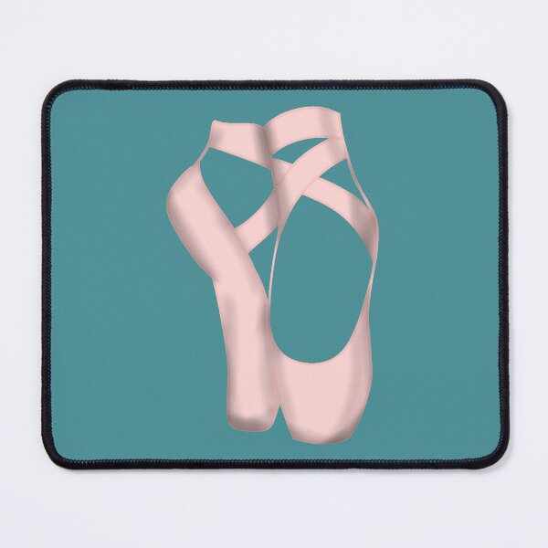 Item preview, Pointe shoes on teal designed and sold by threadconnect.