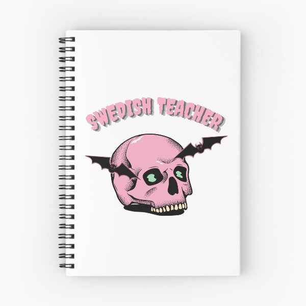 Item preview, swedish teacher halloween skull designed and sold by language-des.