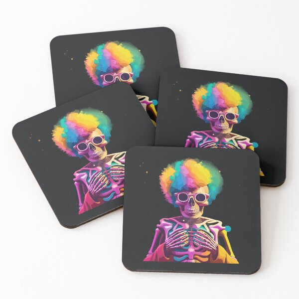Item preview, colorful dancing skeleton designed and sold by ColorFlick.