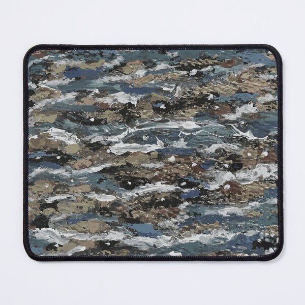 Item preview, Abstract soft bluish grey sea motif pattern designed and sold by mariya-ivanova.