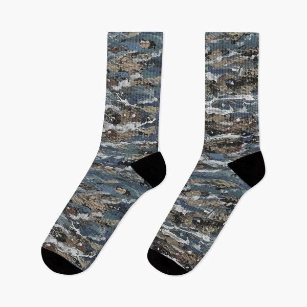 Item preview, Abstract soft bluish grey sea motif pattern designed and sold by mariya-ivanova.