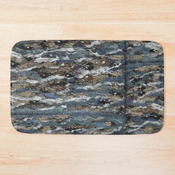 Item preview, Abstract soft bluish grey sea motif pattern designed and sold by mariya-ivanova.