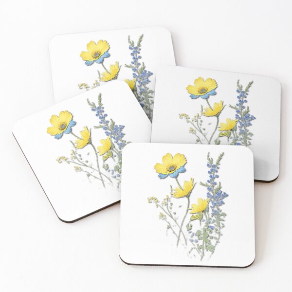 Item preview, Blue and yellow flowers designed and sold by njokindegwa.