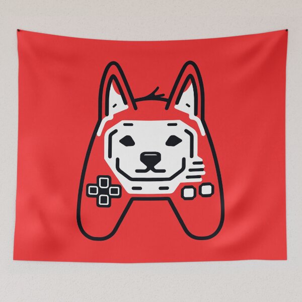 Item preview, logo (DOG GAMEPAD RED) designed and sold by atzek.