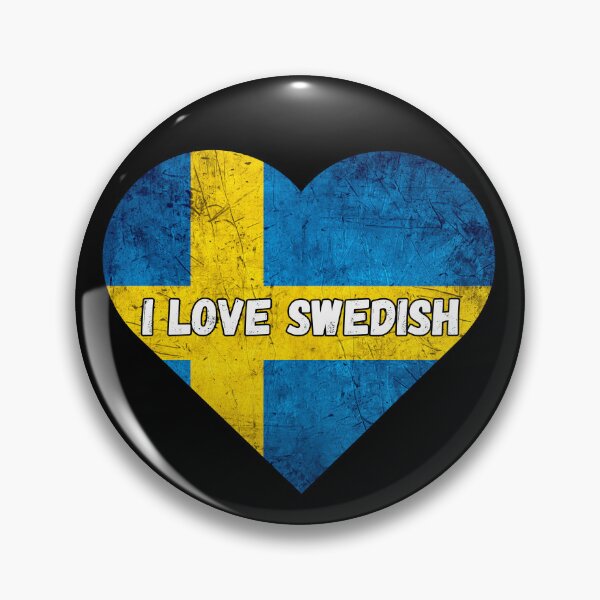 Item preview, I love swedish, heart with swedish flag designed and sold by language-des.