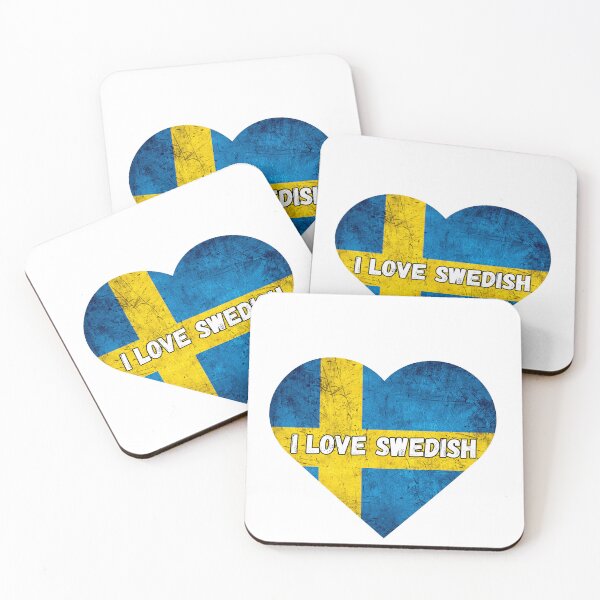 Item preview, I love swedish, heart with swedish flag designed and sold by language-des.