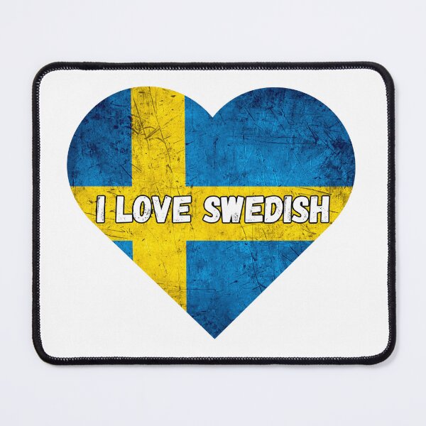 Item preview, I love swedish, heart with swedish flag designed and sold by language-des.