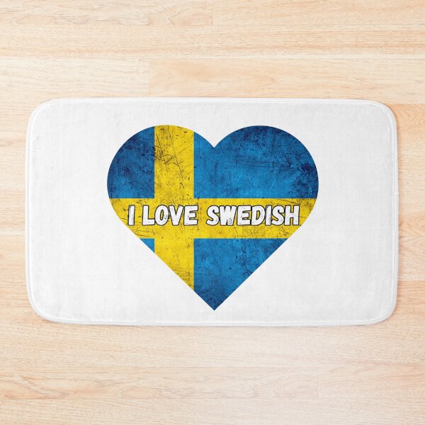 Item preview, I love swedish, heart with swedish flag designed and sold by language-des.
