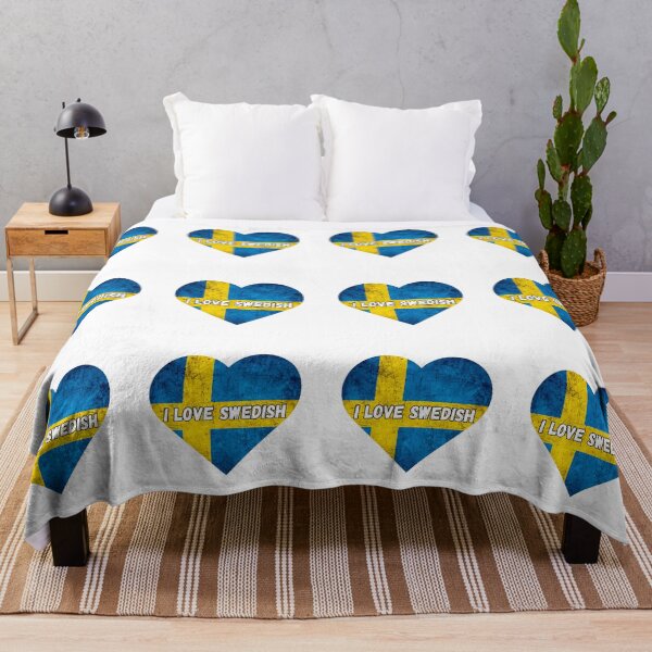 Item preview, I love swedish, heart with swedish flag designed and sold by language-des.