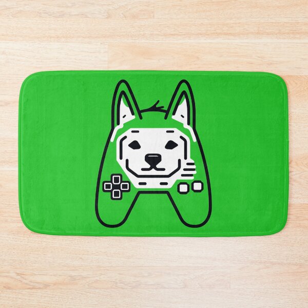 Item preview, logo (DOG GAMEPAD GREEN) designed and sold by atzek.