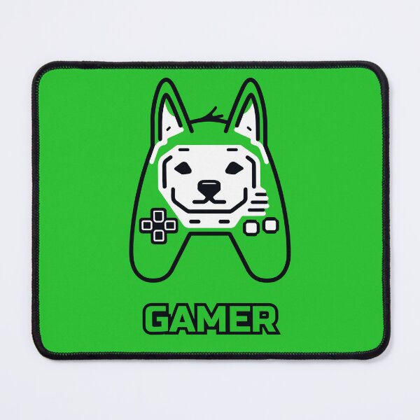 Item preview, logo (DOG GAMEPAD GREEN) GAMER designed and sold by atzek.