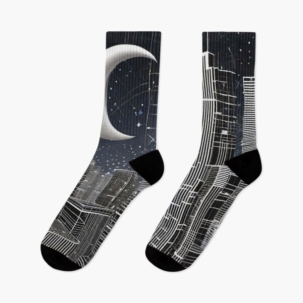 Item preview, Abstract City Life - Crescent Moon Surreal Skyline 23 designed and sold by Benito Del Ray.