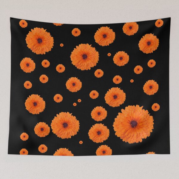 Item preview, Little orange flowers designed and sold by studio468.