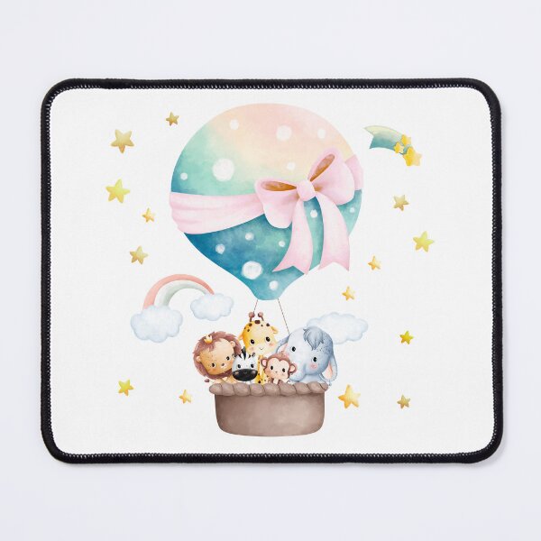 Item preview, Animals on hot air balloon with star designed and sold by MaddieMaddox.