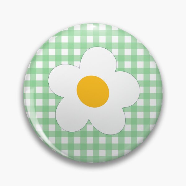 Item preview, Gingham style with white flowers designed and sold by Kalaidas-Art.