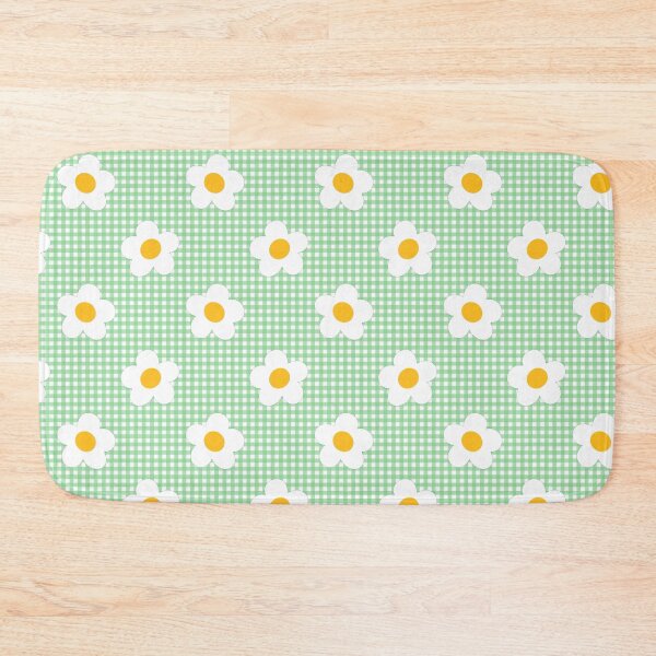 Item preview, Gingham style with white flowers designed and sold by Kalaidas-Art.