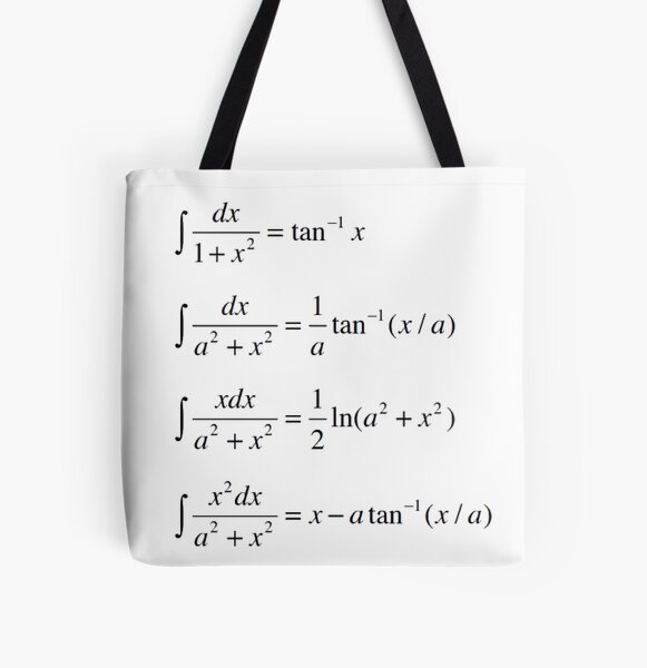 #Integrals #Math #Calculus #Mathematics Integral Function Equation Formula All Over Print Tote Bag