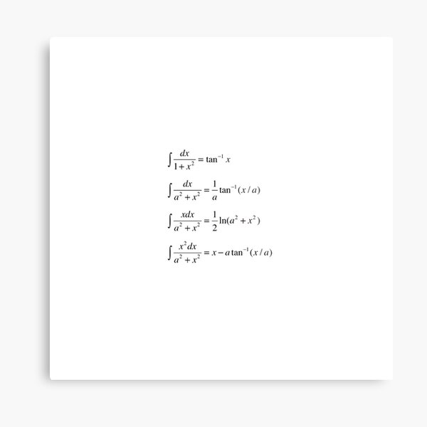 #Integrals #Math #Calculus #Mathematics Integral Function Equation Formula Metal Print