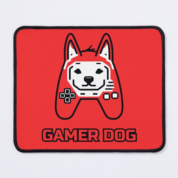 Item preview, logo (DOG GAMEPAD RED) GAMER DOG designed and sold by atzek.