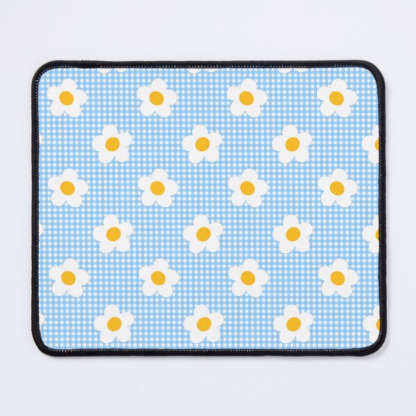 Item preview, Gingham style with white flowers designed and sold by Kalaidas-Art.