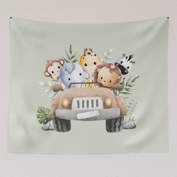 Item preview, Adventure cute safari animals kids duvet cover designed and sold by Scenic.