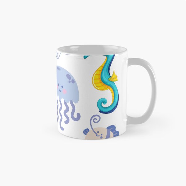 Item preview, Sea animals  in purple blue  designed and sold by Satika Ploy.