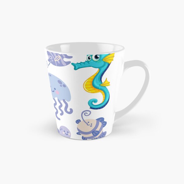 Item preview, Animales marinos en azul violeta. designed and sold by Satika Ploy.