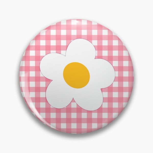 Item preview, Gingham style with white flowers designed and sold by Kalaidas-Art.