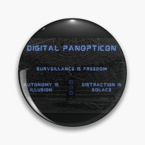 Item preview, Digital Panopticon greys and blue designed and sold by DogStarGlow.