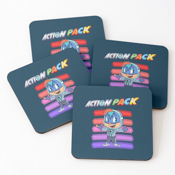 Item preview, action pack characters Funny cartoon gift for kids  designed and sold by Leonorapetry.
