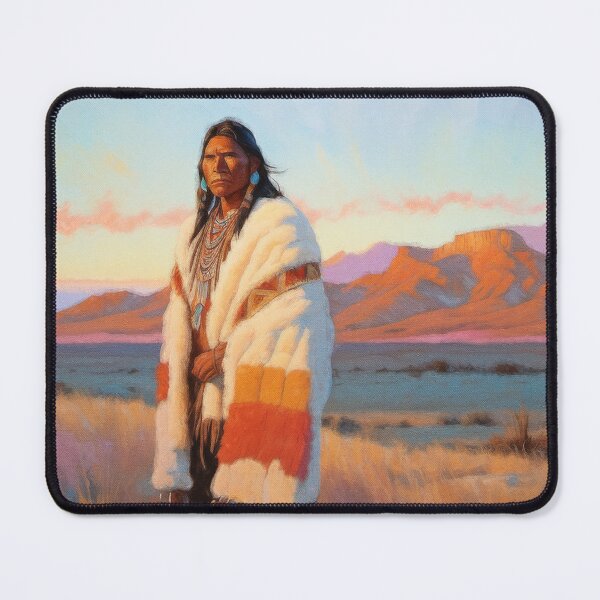 Item preview, Strong Native American Sunset Warrior designed and sold by AUTHENTIC AMERICANA ARTS.