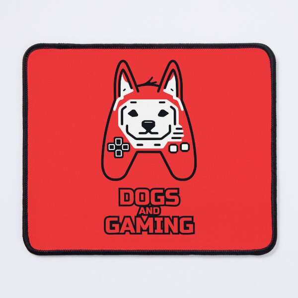 Item preview, logo (DOG GAMEPAD RED) DOGS AND GAMING designed and sold by atzek.